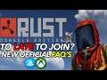 TOO LATE FOR RUST CONSOLE BETA? New Official FAQ! PS4 Beta Updated! New Rust Twitter Info!