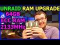 UNRAID RAM Upgrade - Installing 64GB of ECC RAM in the UNRAID Beast!
