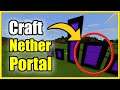 How to MAKE a NETHER PORTAL in Minecraft (Lava, Water, Obsidian)