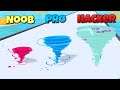 NOOB vs PRO vs HACKER in Crazy Tornado Colors