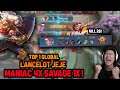 TOP 1 LANCELOT JEJE MANIAC 4X SAVAGE 1X KILL 26 GILA BANGET ! - Mobile Legends