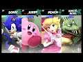 Super Smash Bros Ultimate Amiibo Fights – Request #17877 Sonic vsKirby vs Peach vs K Rool