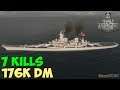 World of WarShips | Missouri | 7 KILLS | 176K Damage - Replay Gameplay 4K 60 fps