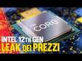 Intel Core 12th Gen, ecco tutti i prezzi Leakati
