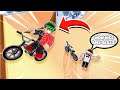 SIMASGAMER AND SGDAD DOING INSANE TRICKS WITH BMX BIKE AT A GIANT SKATEPARK OBBY in ROBLOX