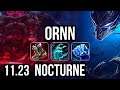 ORNN vs NOCTURNE (TOP) | Rank 3 Ornn, 1000+ games, 4/2/10 | EUW Grandmaster | 11.23