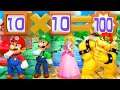 Super Mario Party - Minigames - Mario vs Luigi vs Peach vs Bowser