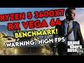 Radeon Vega 64: GTA 5 Benchmark With Ryzen 3600xt (BEST SETTINGS 2020/2021)