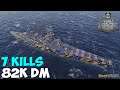World of WarShips | Andrea Doria | 7 KILLS | 82K Damage - Replay Gameplay 4K 60 fps