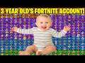 3 YEAR OLD GIVES ME HIS RARE EXCLUSIVE FORTNITE ACCOUNT... Here's What I Found! (Fortnite Lockers!)