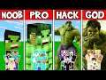 Minecraft: HULK in Minecraft Animation - NOOB vs PRO vs HACKER vs GOD in Minecraft