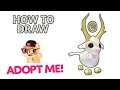 How To Draw Goldhorn Roblox Adopt Me - Mythic Egg Pet - Cute Easy Step By Step Drawing Tutorial
