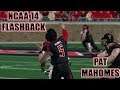 NFL MVP PAT MAHOMES COLLEGE FLASHBACK | NCAA FOOTBALL 14 GAMEPLAY