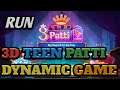 3D TEEN PATTI DYNAMIC GAME CARD RUN CARD @BKKGAMES