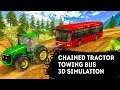 Chained Tractor Towing Bus 3D Simulation
