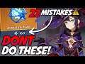 Genshin Impact 22 TOP Mistakes Beginners Make! Beginners Guide Tips & Tricks for Starters