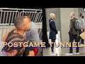 📺 Warriors postgame tunnel; Stephen Curry meets with dad Dell before boarding the team bus