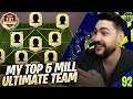 FIFA 20 MY NEW OVERPOWERED 5 MILLION COINS SQUAD FOR FUTCHAMPIONS !!!! FIFA 20 ULTIMATE TEAM
