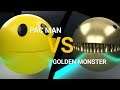 Pacman Vs Gold Monster Pacman as he chomps & Fruit on Tree and rolls down a magic slide
