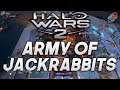 We Built and Army of Jackrabbits and CHAOS Erupted! | Halo Wars 2 Multiplayer