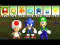What happens when Sonic, "SM64" Luigi and Toad uses Mario's Power-Ups?
