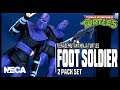 NECA Teenage Mutant Ninja Turtles Cartoon Foot Soldier Two Pack | Video Review ADULT COLLECTIBLE
