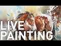 Pinto Horse - Full Live Painting Demonstration
