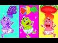 Play Body Paint and Learn Rainbow Colors with Lion Family | Cartoon for Kids