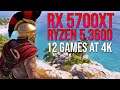 RX 5700XT + RYZEN 5 3600 | 12 GAMES at 4K