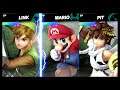 Super Smash Bros Ultimate Amiibo Fights – Request #20892 Link vs Mario vs Pit