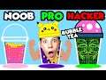 Can We Go NOOB vs PRO vs HACKER In BUBBLE TEA APP!? Prezley