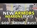 CONAN EXILES UPDATE - GODBREAKER ARMOR - ARENA CHAMPION AND WARMAKER WEAPONS