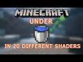 Minecraft underwater in 20 different shaders