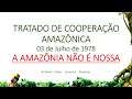 Organização do Tratado de Cooperação amazônica (OTCA) (TCA) 1978 - 2002 Amazônia Amazonico