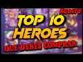 TOP 10 HÉROES QUE DEBES COMPRAR🤑// Los Mejores Héroes Del Meta//Mobile Legends// Agosto 2021