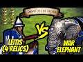 200 Leitis (4 relics) vs 94 Elite War Elephants | AoE II: Definitive Edition