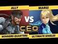 CEO 2019 SSBU - Ally (Snake) Vs. PG | Marss (ZSS) Smash Ultimate Tournament Winners Quarters