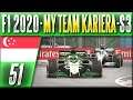 F1 2020 My Team | #51 | Noční Drift Souboj s Mercedesy | CZ Let's Play (S3 - SIN)