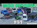 Farming Simulator 19 Mod Review #91 Mow It Zero Turn & Trailers, Duramax's, Semi's, Bikes & More!