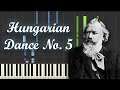 Hungarian Dance No. 5 - Brahms (Piano Tutorial) [Synthesia]