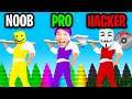 NOOB vs PRO vs HACKER In IDLE LUMBERJACK 3D! (MAX LEVEL AXE!)