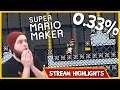 Super Mario Maker - A 0.33% (15/4472) Level With Spin-Jumps Only! [Stream Highlights]