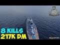 World of WarShips | Bourgogne | 8 KILLS | 217K Damage - Replay Gameplay 1080p 60 fps
