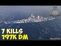 World of WarShips | Iowa | 7 KILLS | 197K Damage - Replay Gameplay 4K 60 fps