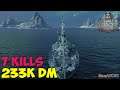 World of WarShips | Massachusetts | 7 KILLS | 233K Damage - Replay Gameplay 1080p 60 fps