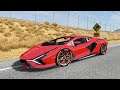BeamNG.drive - Lamborghini Sian FKP 37 2019 - Car Show Test Drive Crash . 4K 60fps.
