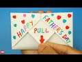 DIY - SURPRISE MESSAGE CARD | Pull Tab Origami Envelope Card | Fathers Day Card