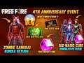 Free Fire 4th Anniversary 😯 || Free Elite Pass || Free Magic Cube || Free Rewards||Magic Cube Update