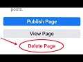 How To Delete Unpublished Pages In Facebook