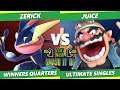 Smash It Up 10 Winners Quarters - Zerick (Greninja) Vs. Juice (Wario, Wolf) - SSBU Ultimate